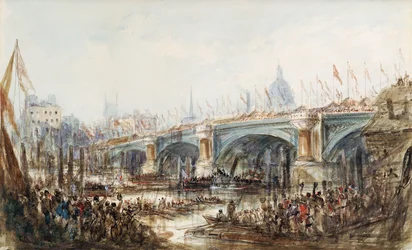 Ansicht der Eröffnung der neuen Blackfriars-Brücke durch Königin Victoria (1819-1901) am 6. November 1869